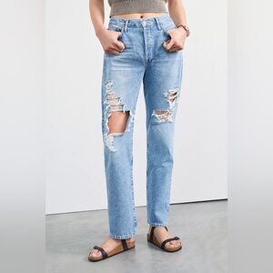 NWT! Citizens of Humanity Emery Relaxed Straight Jeans Oakview Blue Size 29